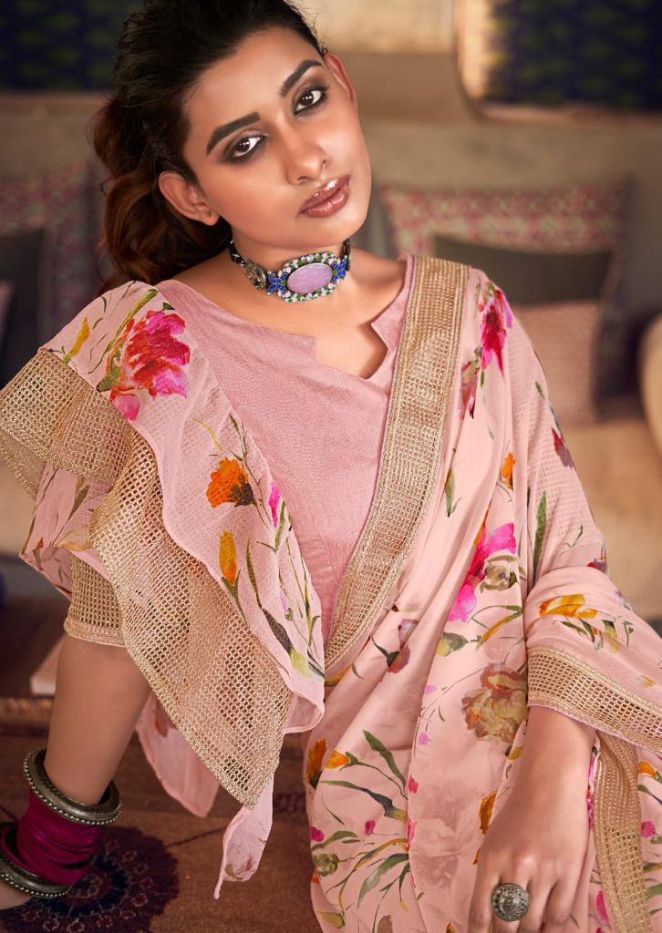 Kashvi Madhuri Latest Designer Ethnic Wear Georgette Saree Collection